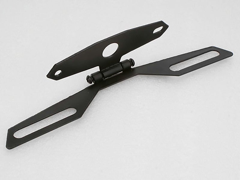 Yibid Universal Mini License Plate Tail Brake Light Tag Holder Folding Bracket Mount for Motorcycle Suzuki Kawasaki Ducati Honda Chopper Bobber Racer Cruiser Dirt Sports ATV 4x4 off road Street Bikes - Image 1